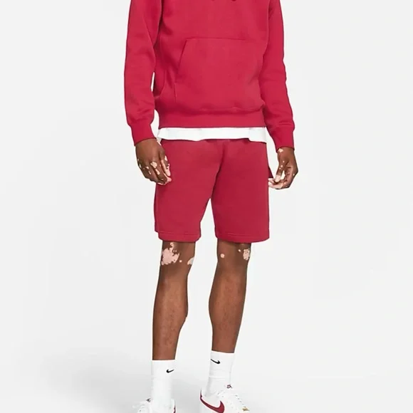 Nike Sportswear Club Fleece Cargo Shorts Mens Red NEW CZ9956-690 - Picture 4 of 6